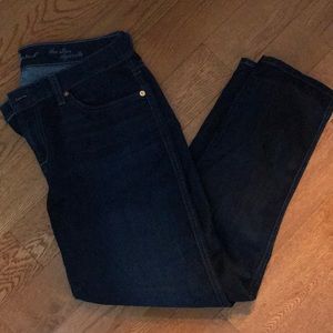 7 for all mankind dark capris slim cigarette sz 29